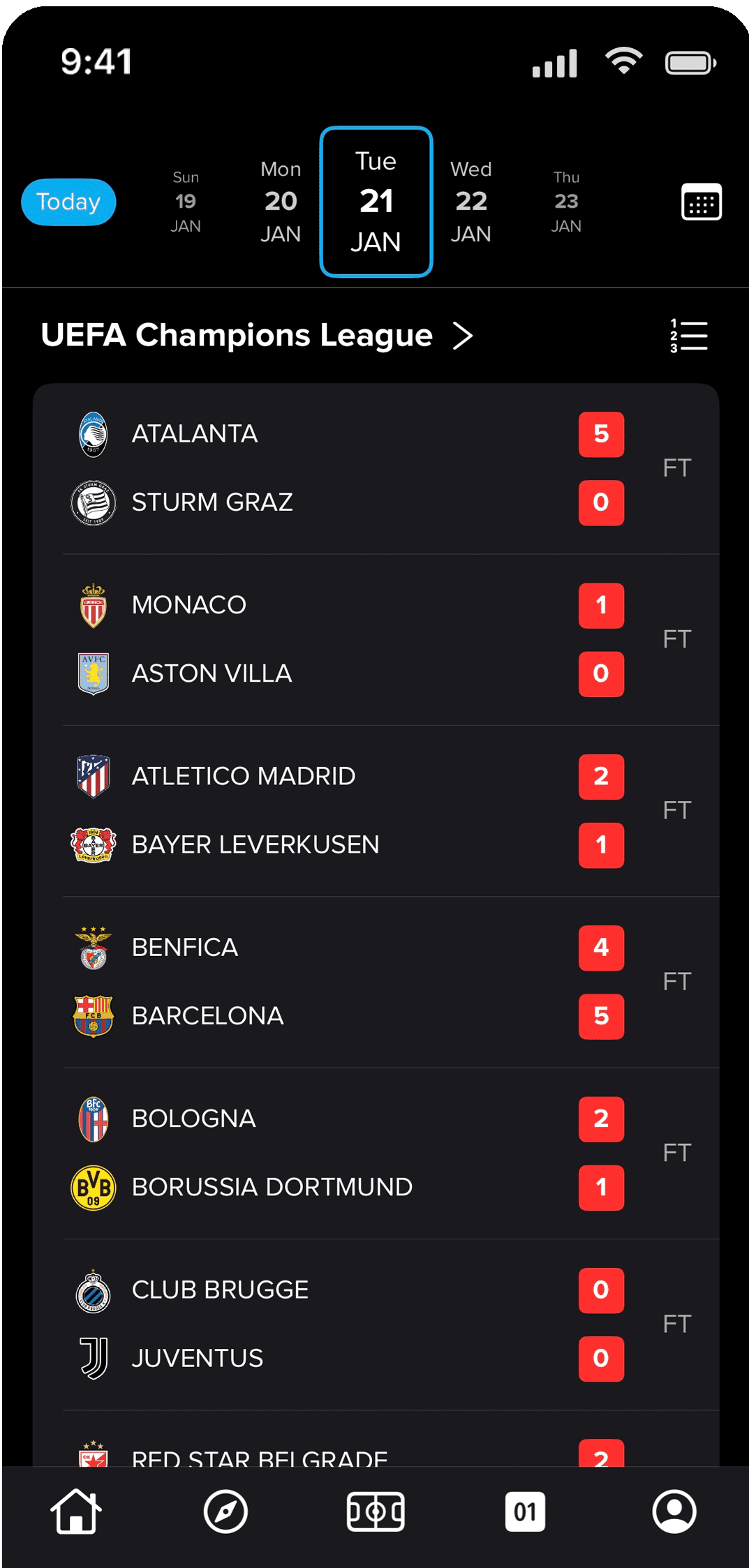 Follow your teams with live scores and commentary